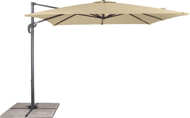 SCHNEIDER Valencia Grande Ampelschirm in Natur mit Polyesterbespannung, B/T/H: 280 x 280 x 230 cm - Bild 1