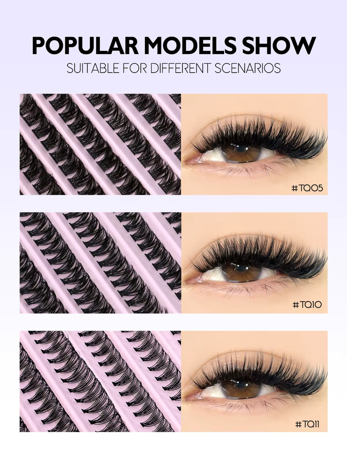 GROINNEYA Wimperncluster-Set, Einzelwimpern, 10–18 mm - Bild 6