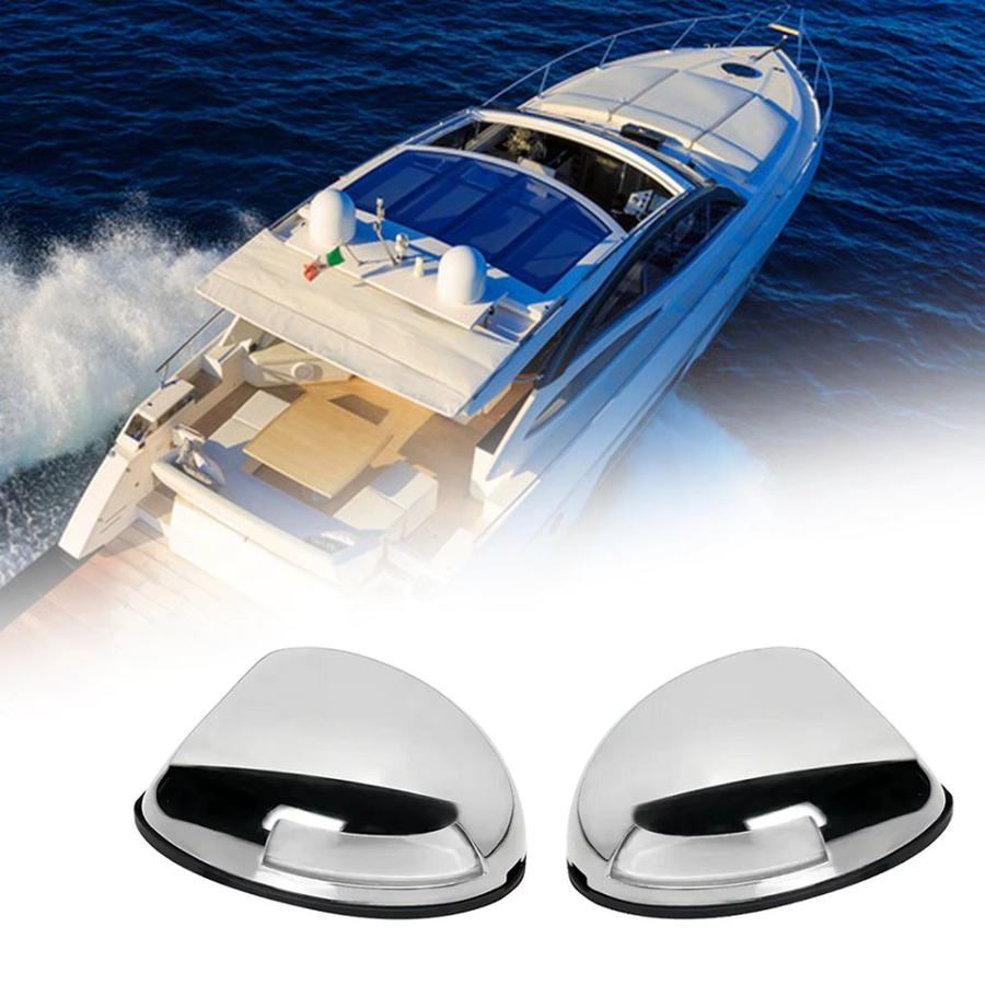 Perfeclan Bootsnavigationslicht aus Edelstahl in Rot und Silber, IP66 wasserdicht für Yacht und Ponton - Bild 3