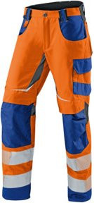 Kübler PSA Reflectiq Arbeitshose 2407 in Warnorange und Königsblau mit Cordura - Bild 1