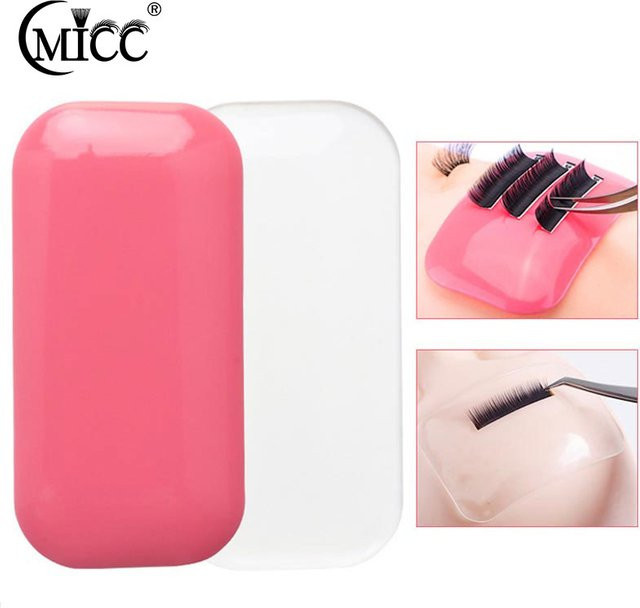 CMICC Wimpernverlängerung Silikon Stirnpad, Rosa, Transparent, Wiederverwendbar - Bild 1