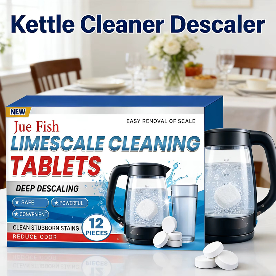 Jue-Fish Kesselreiniger Entkalker Brausetabletten zur schnellen Kalklöserung und Fleckenentfernung für deinen Wasserkocher - Bild 2