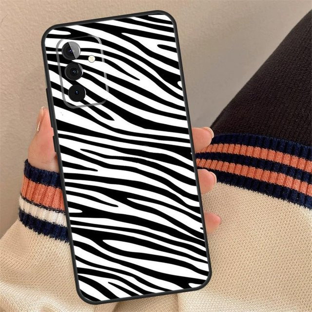 Handyhülle mit Zebra-Streifen-Druck für Samsung Galaxy A-Serie in Schwarz - Bild 1
