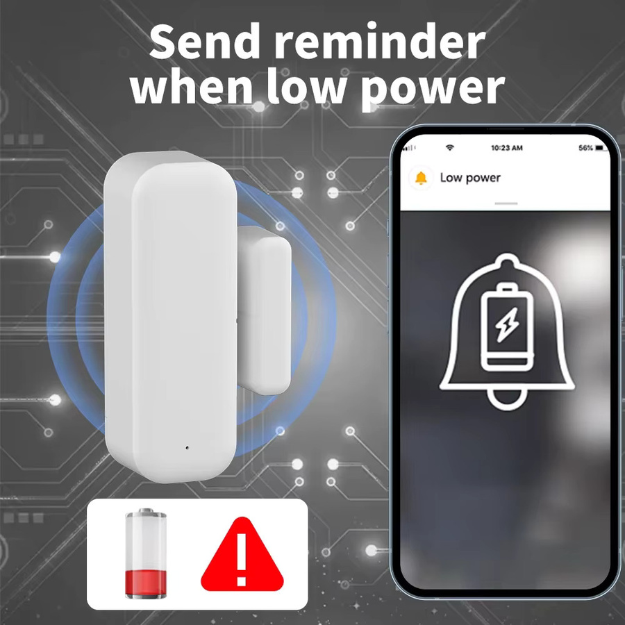 Tuya Smart Home WiFi Tür- und Fenstersensor in Weiß zur Fernsteuerung via App für Alexa und Google Home - Bild 5