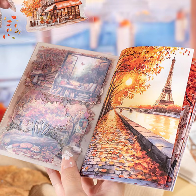 Mr. Paper Landschaft Reiseaufkleber Paris Herbstlandschaft, 20 Blatt, Multicolor - Bild 1