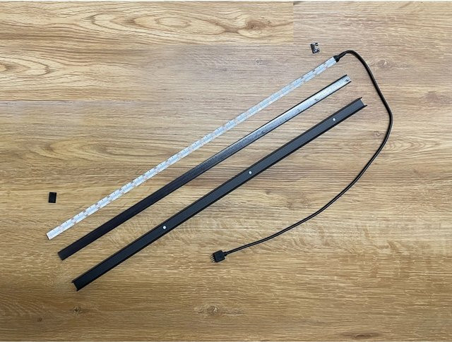 FN Acustico RGB LED-Streifen in Schwarz mit Aluminium-Profil, B/T/H: 14,5 mm x 10 mm x 1.000 mm - Bild 1