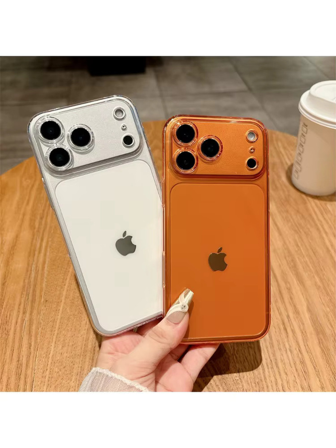 Stoßfeste und ultradünne Hartschalen-Schutzhülle für iPhone 17, 16, 15, 14, 13, 12, 11 Pro Max mit klarer PC-Rückseite in Transparent - Bild 2