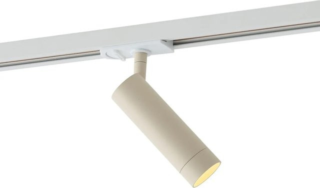 QAZQA Moderner Strahler Beige für 1-Phasen-Schienensystem GU10 mit Reflektor und verstellbarem Design - Bild 1