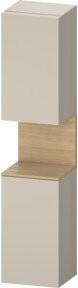 Duravit Hochschrank Qatego in Beige mit Glastüren und LED-Beleuchtung, B/T/H: 40 x 36 x 176 cm - Bild 1