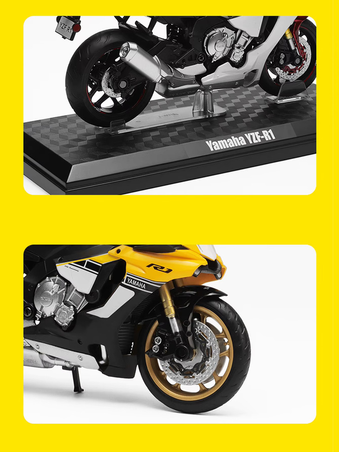 CCA Yamaha YZF-R1 Motorradmodell, 1:12, Metall, Rot - Bild 2