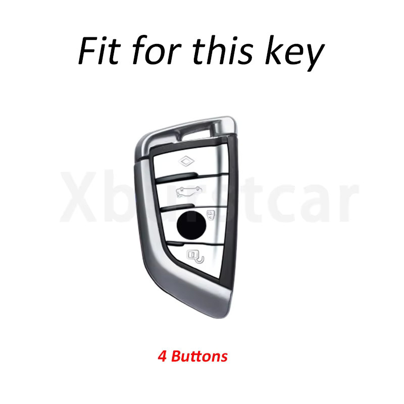 Xburstcar Auto Fernbedienung Schlüssel Schutzhülle aus TPU und Leder für BMW 1/3/5/6/7 Serie, G20, G30, G32, G11, F20, Z4, F48, F39, X1, X3, X5, X6, X7, G01, G02, F15, F16, G07 - Bild 2