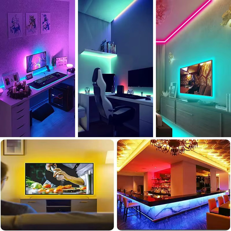 Mikenoon RGB LED-Streifen mit Bluetooth-Steuerung und USB-Anschluss für TV-Hintergrundbeleuchtung und Party-Dekoration, Multicolour, 5 V - Bild 5