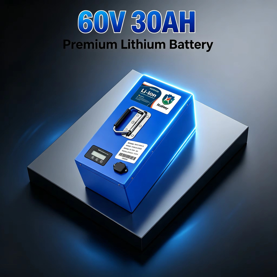 Lithium-Ionen-Akku 21700 60V 30Ah mit integriertem BMS für Elektrofahrzeuge, Motorräder und Dreirad-Roller, Blau - Bild 4