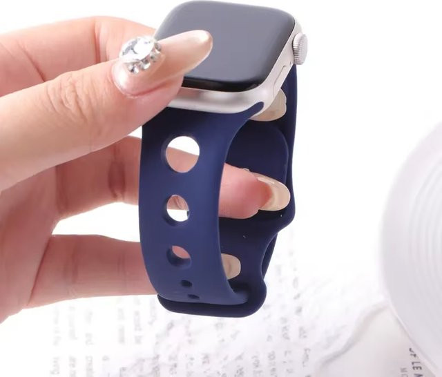 Uhrenarmband Silikon, Schwarz, Unisex - Bild 1