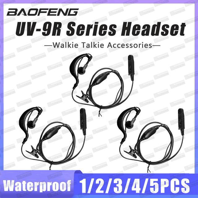 Baofeng UV-9R Serie Wasserdichtes Walkie Talkie Headset UV68 Pro Max V2 Kopfhörer in Schwarz - Bild 1
