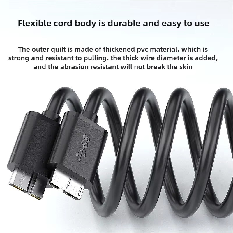 MINGCVIL USB 3.0 Typ A auf USB 3.0 Micro B Adapterkabel für externe Festplatten HDD in Schwarz - Bild 4