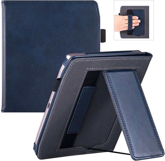 Pocketbook Era PB700 Schutzhülle mit Sleep-Funktion, Handgriff und Ständer in Blau - Bild 1
