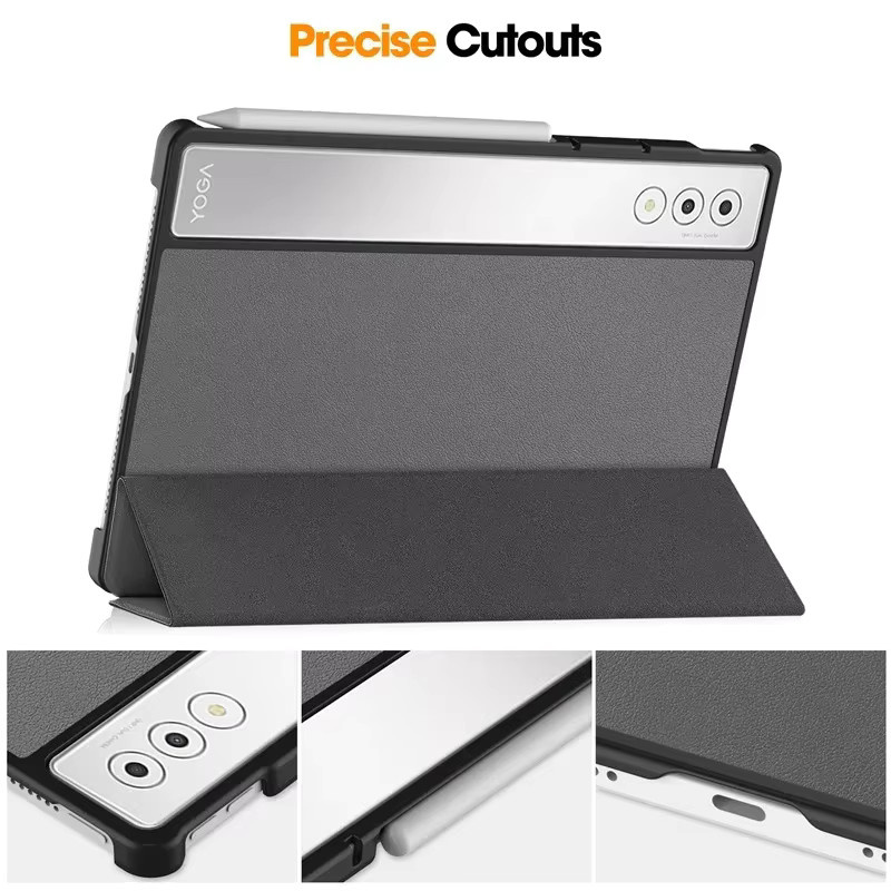 Magnetische Schutzhülle für Lenovo Yoga Tab Plus 12,7'' 2025 TB520FU und Yoga Pad Pro 12,7, Transparent mit Standfunktion - Bild 5