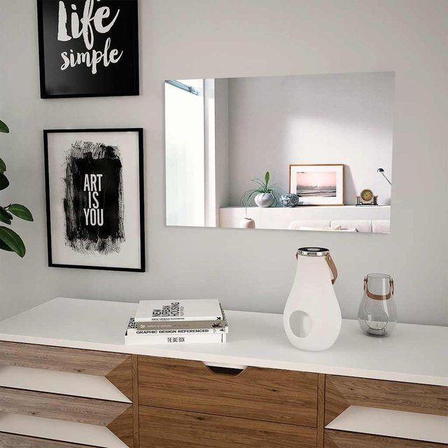 vidaXL Wandspiegel Rechteckig aus Glas in Transparent, Breite: 60 cm, Höhe: 40 cm - Bild 2