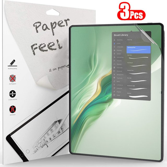 3 Stück Honor Magicpad 2 2024 12,3 Zoll Displayschutzfolie mit Papiergefühl in Transparent - Bild 1