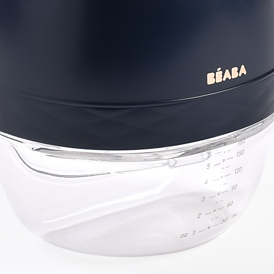 Beaba Aufbewahrungsflasche für Hands-free Milchpumpen, 180 ml, transparent-blau, BPA-frei - Bild 3