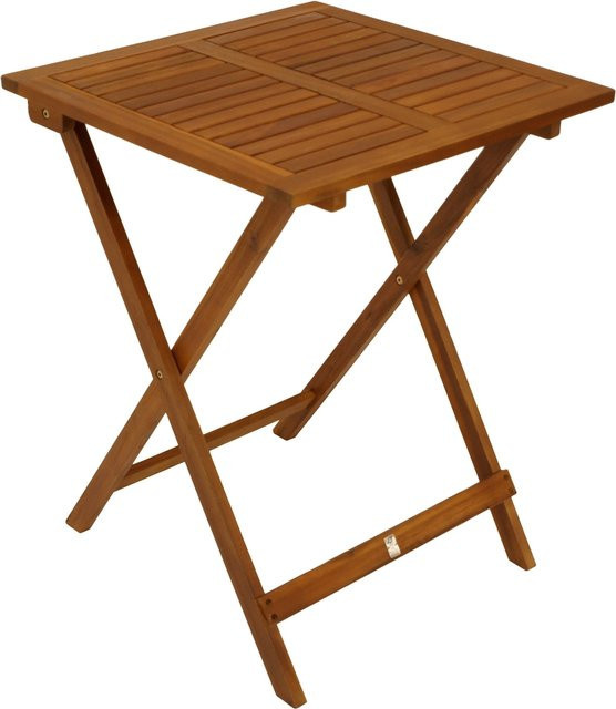 Klapptisch LIMA von DEGAMO aus geölter Akazie in Braun, B/T: 60 x 60 cm - Bild 1