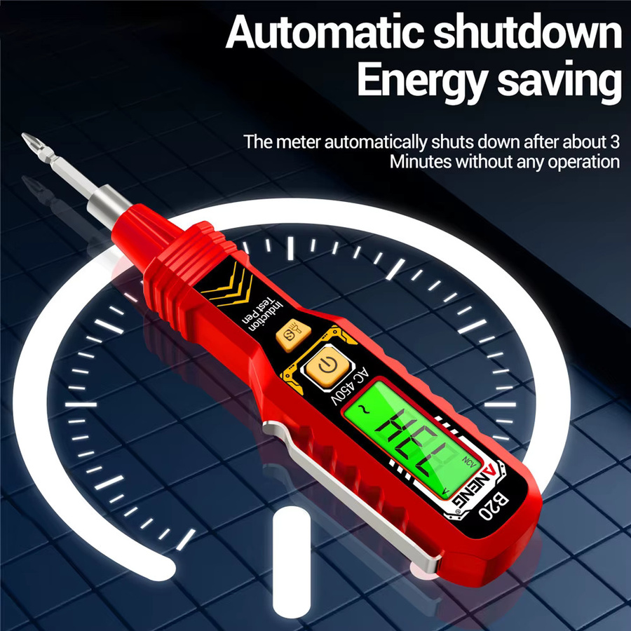 ANENG B20 Multifunktionaler Induktions-Tester mit LED-Display und Alarmfunktion, Digitaler Spannungsprüfer und Voltmeter - Bild 6