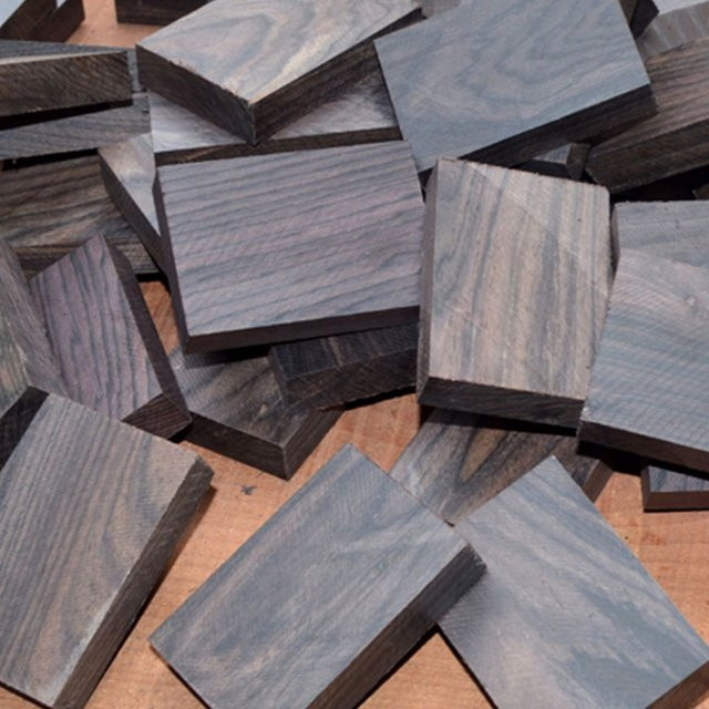Massives afrikanisches schwarzes Ebenholz als rohes Holzmaterial für deine DIY-Gravur und dekorative Lesezeichen in Schwarz - Bild 1