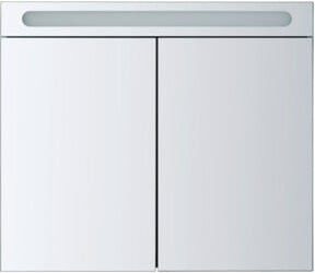 Duravit Spiegelschrank No. 1 in Weiß mit LED-Beleuchtung, B/H/T: 80 x 70 x 14,8 cm - Bild 1