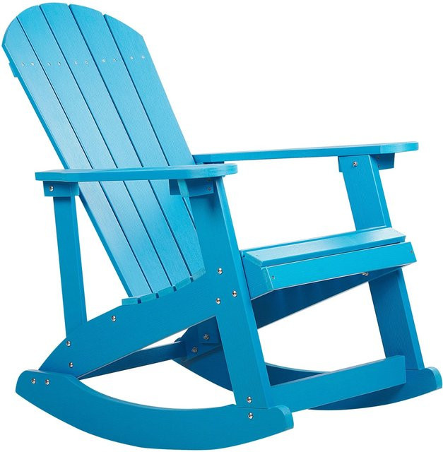 Beliani Schaukelstuhl Blau B/T/H: 94 x 76 x 100 cm - Bild 1