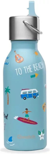 Edelstahl-Isolierflasche für Kinder Qwetch Honolulu in Blau, 0,26 l - Bild 1