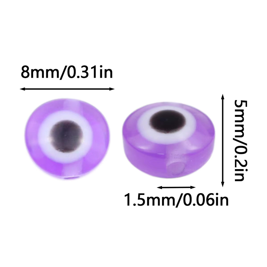 Perlen Acryl, Lila, 8mm, Armbänder Zubehör - Bild 6