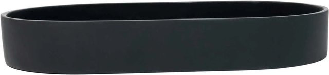Vivanno Pflanzschale Solena oval aus Fiberglas in Anthrazit, B/T/H: 35 x 20 x 5 cm - Bild 1