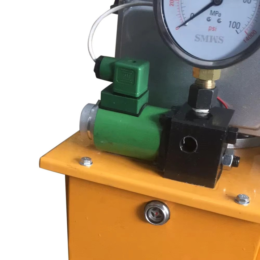 Bymaocar Elektrische Hydraulikpumpe mit Magnetventil, 750 W, 70 MPa 10000 PSI, 220 V industrielle Hydraulikeinheit - Bild 3