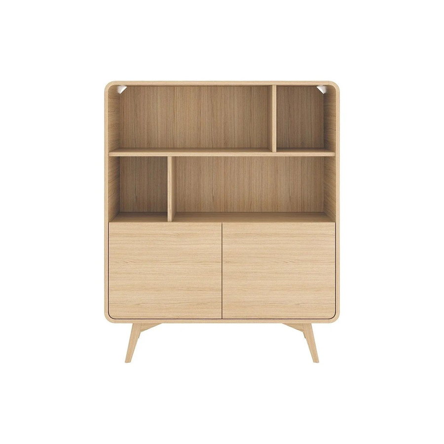 Vente-unique Bücherregal Jalemo Skandinavisch in Natur und Beige, Breite: 108 cm, Höhe: 130 cm, Tiefe: 39 cm - Bild 2