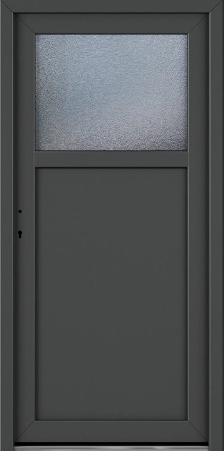 Roro Nebeneingangstür OKE 1154 aus Kunststoff in Weiß-Anthrazit, B: 98 cm, H: 198 cm, DIN Links - Bild 1