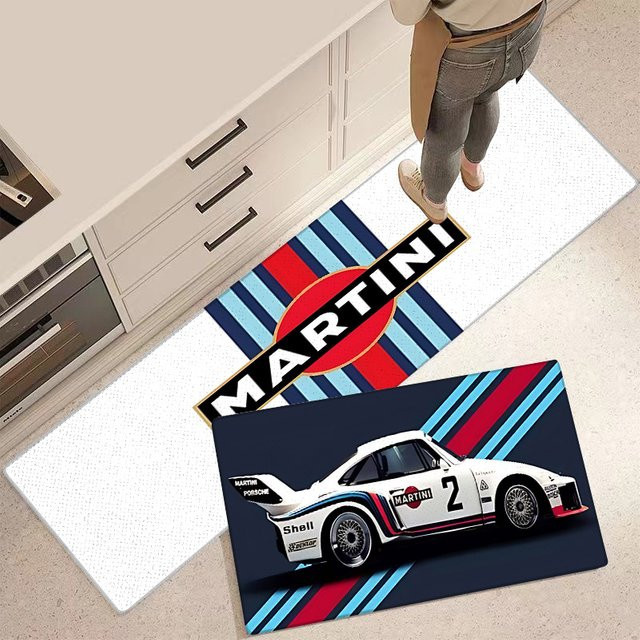 Rutschfeste Fußmatte Racing M-MartiniS von Potdemiel mit sportlichem Fahrzeug-Design, B/T: 60 x 40 cm - Bild 1