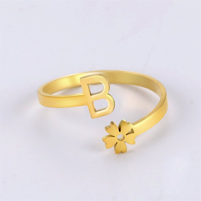 Cazador Ring Edelstahl, Gänseblümchen, verstellbar, Damen - Bild 1