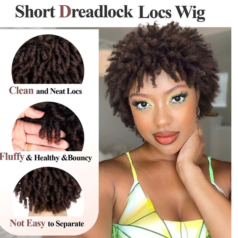 Sallyhair Afro Dreadlock Perücke, Kinky Twist, Unisex - Bild 3
