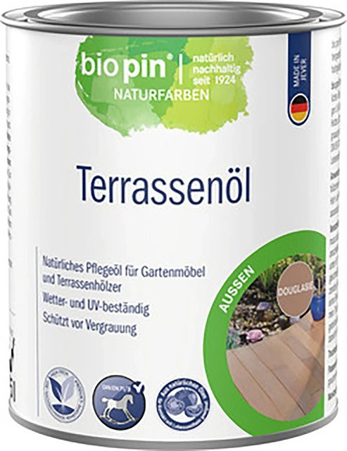 Biopin Terrassenöl Douglasie Braun 750 ml mit UV-Schutz und Wasserabweisender Wirkung - Bild 1
