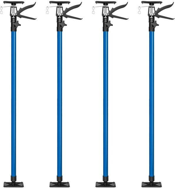tectake 4er-Set Teleskopstützen aus Stahl, stufenlos höhenverstellbar, Blau, B/T/H: 20 x 8 x 115 cm - Bild 2