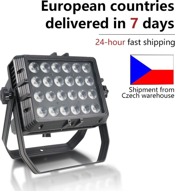 DMX LED Par Scheinwerfer IP65 wasserdicht RGBWA UV 6in1 quadratisches Podiumlicht Schwarz - Bild 1