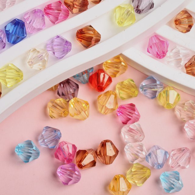 JAB Acryl Perlen, Spike, Transparent, Candy Farbe - Bild 1