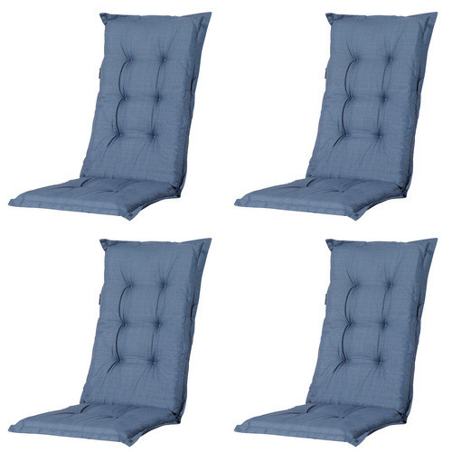Madison Auflage Basic 4er-Set in Blau, rechteckig, UV-beständig und atmungsaktiv - Bild 3