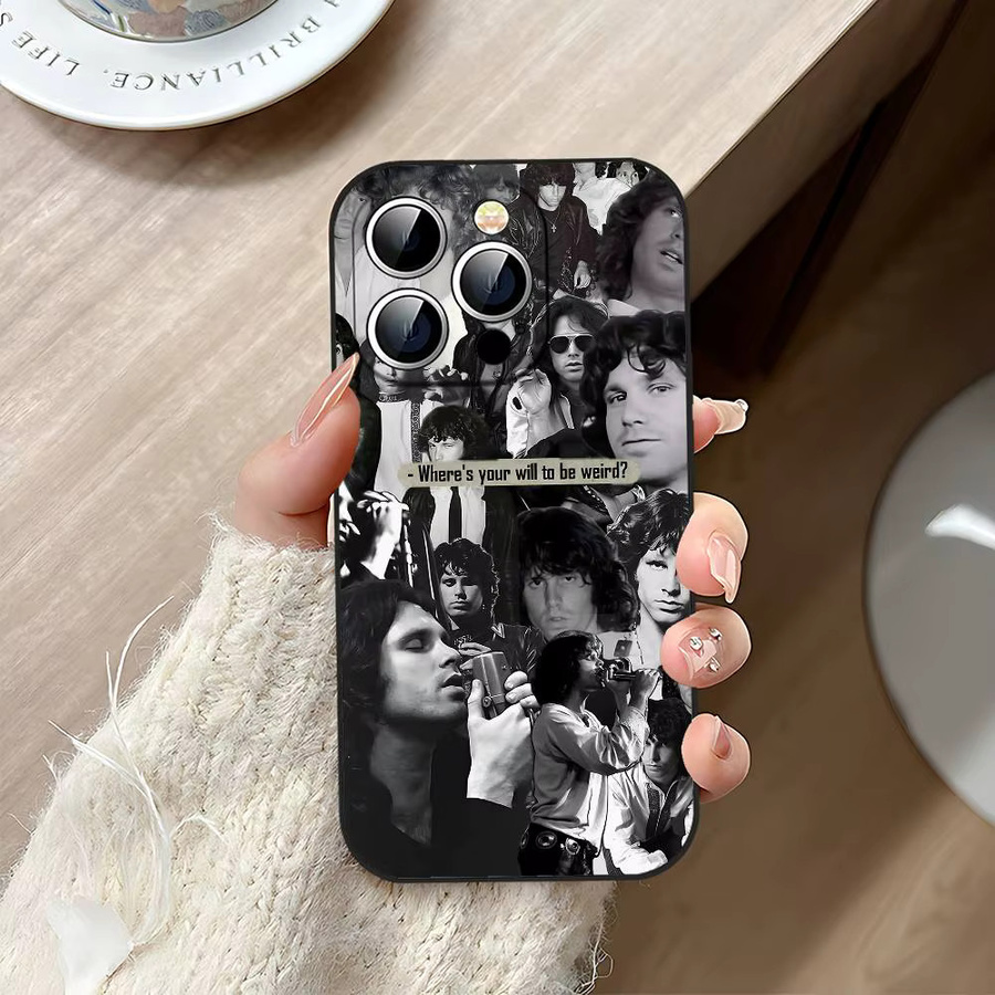 D-Doors J-Jim M-Morrison Handyhülle Schwarz für iPhone 17, 16, 15, 14, 13, 11 Pro Max, Plus, X, Xr, Xs Max und 13 Mini - Bild 3
