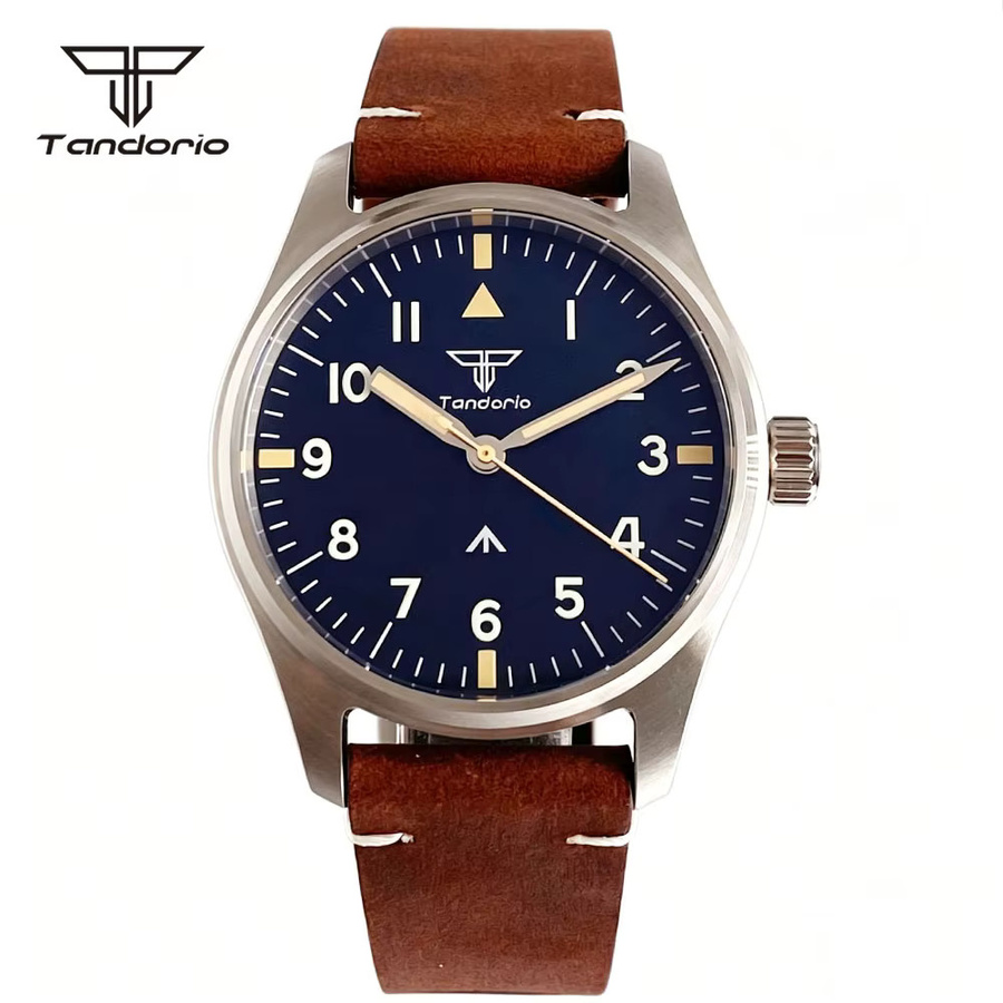 Tandorio Piloten-Aviatoren-Uhr, Automatik, Edelstahl, 39 mm, Herren - Bild 3