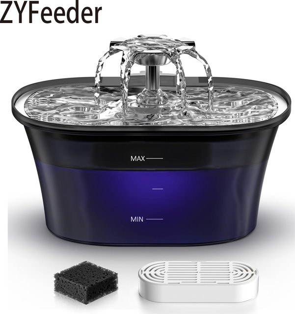 ZYfeeder Automatischer Smart Trinkbrunnen für Katze und Hund mit 2,5 l USB-Anschluss - Bild 1