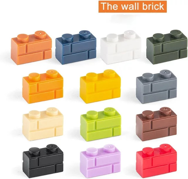1x2dots Moc The Wall Brick, Kleine Bausteine, Mix Color, 60-teiliges Set - Bild 1