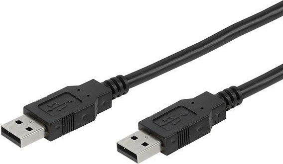 Vivanco USB 2.0 Kabel mit USB Typ A Stecker, Schwarz, Länge: 1,8 m - Bild 1