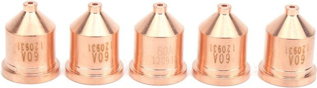 TOMTOP JMS 5er Set Plasma Schneiddüsen mit Kupferkappe in Gold für Schweißzubehör - Bild 1